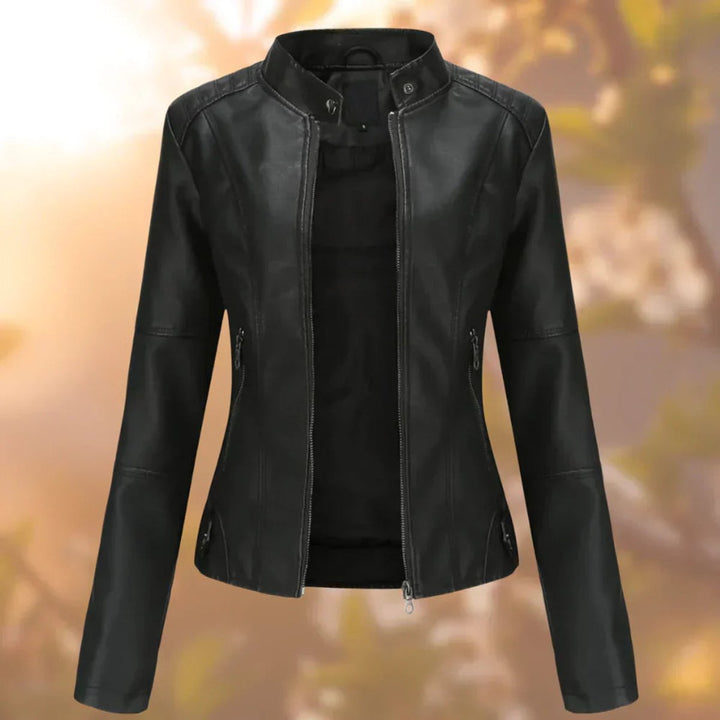 LARISSA™ - ELEGANT LEATHER BOMBER JACKET