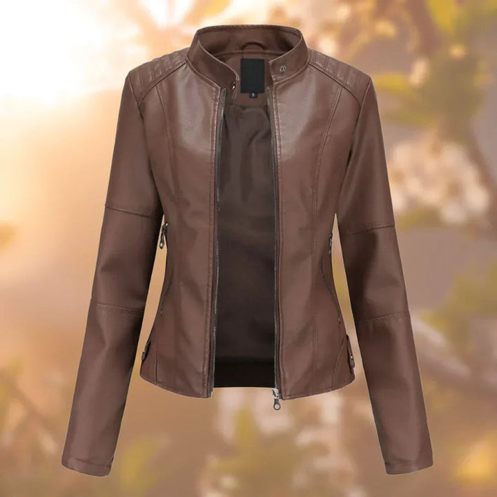 LARISSA™ - ELEGANT LEATHER BOMBER JACKET