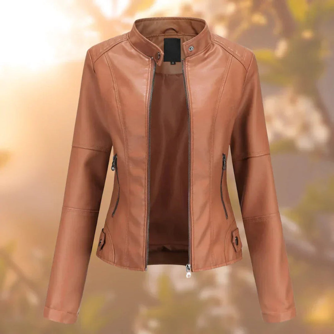 LARISSA™ - ELEGANT LEATHER BOMBER JACKET