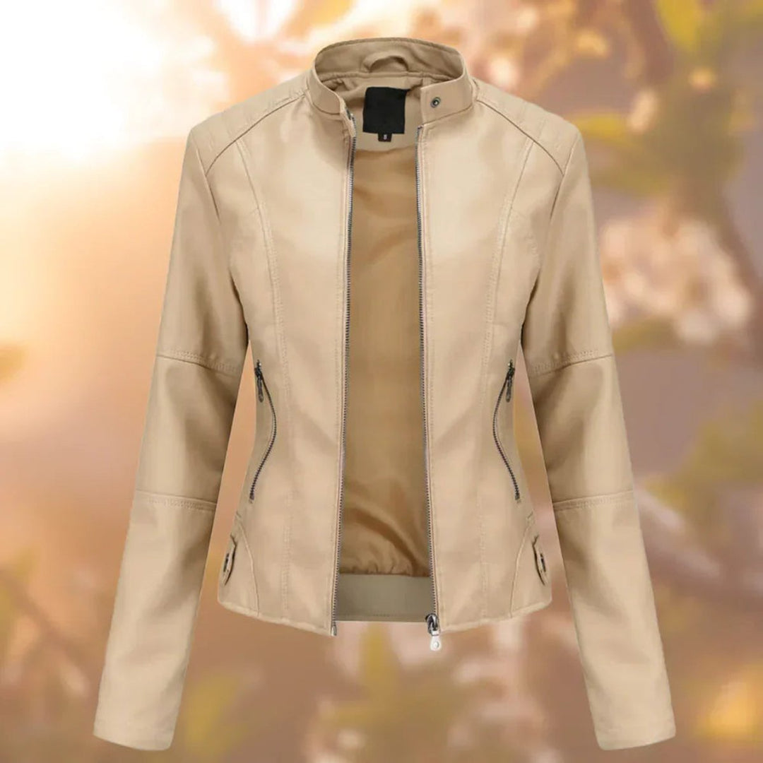 LARISSA™ - ELEGANT LEATHER BOMBER JACKET