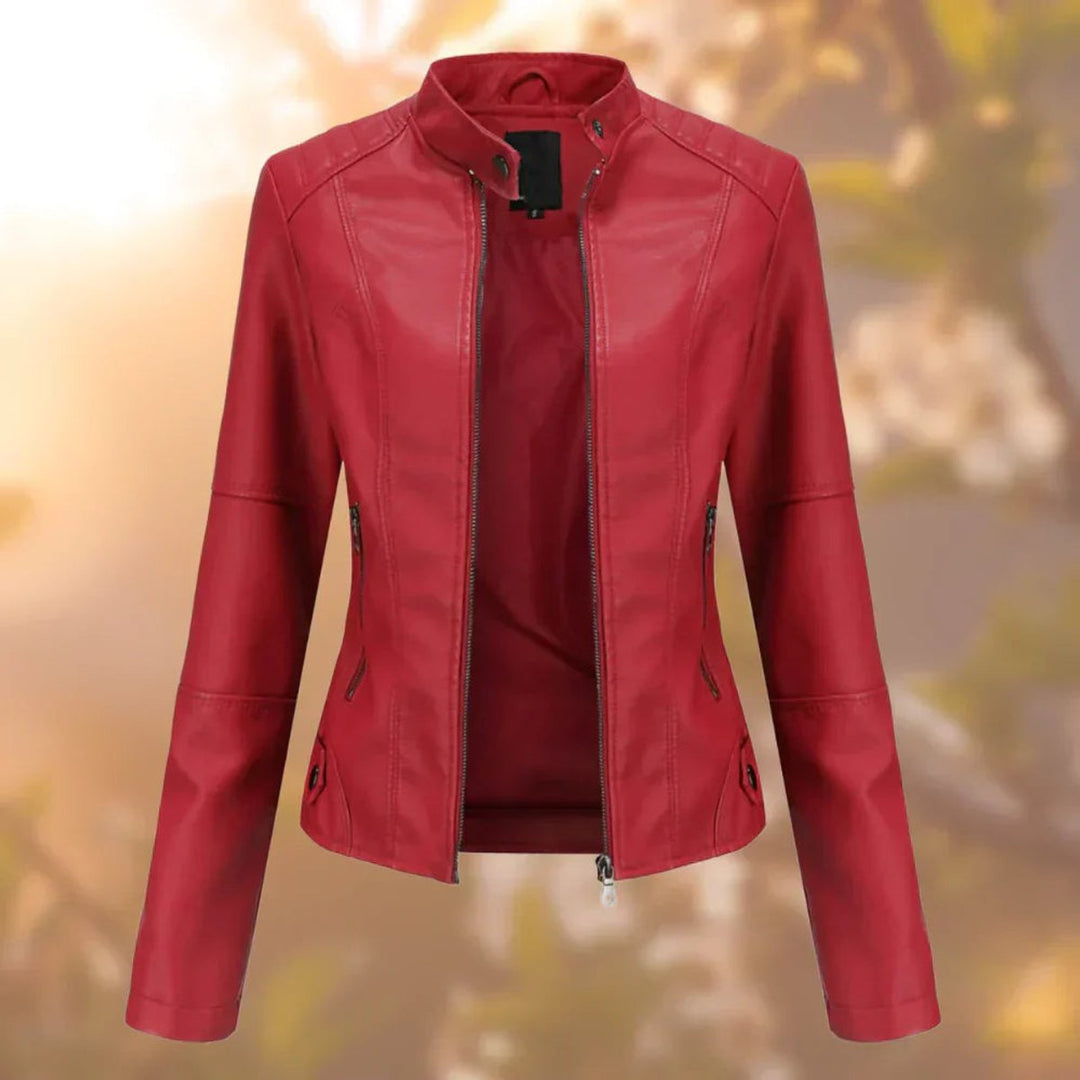 LARISSA™ - ELEGANT LEATHER BOMBER JACKET